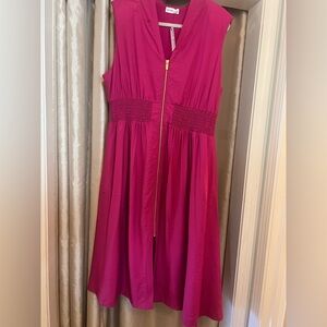 Nine West Fuchsia Sleeveless padded shoulder Dress